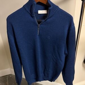 Ermenegildo Zegna Navy Zip-Up Sweater